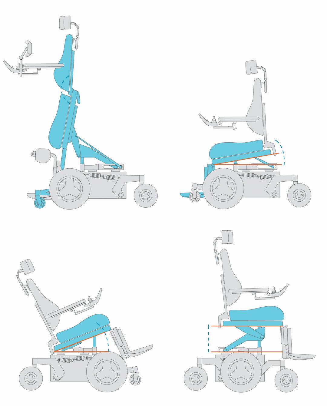 Motorized deals wheelchair dimensions